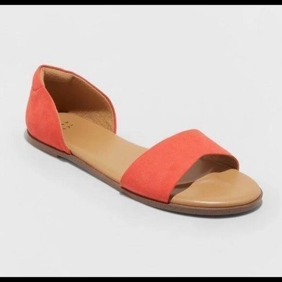 NWT Women's Ann Two Strap Coral Slide Sandals - A New Day Size 8.5 - Picture 1 of 6